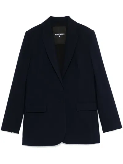 Patrizia Pepe Single-breasted Blazer In Blue