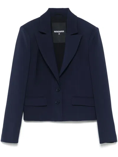 Patrizia Pepe Single-breasted Blazer In Blue