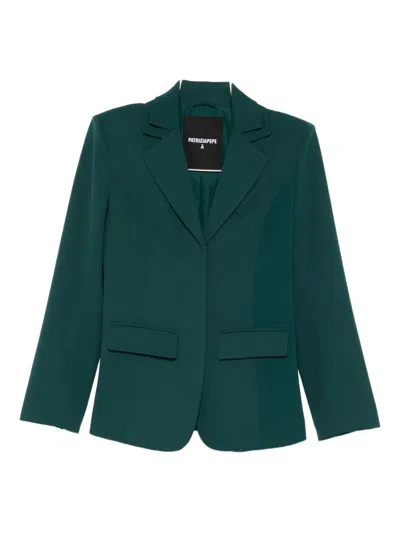 Patrizia Pepe Single-breasted Blazer In Green
