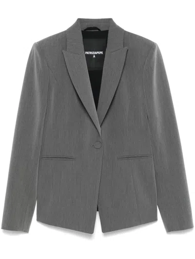 Patrizia Pepe Single-breasted Blazer In Gray