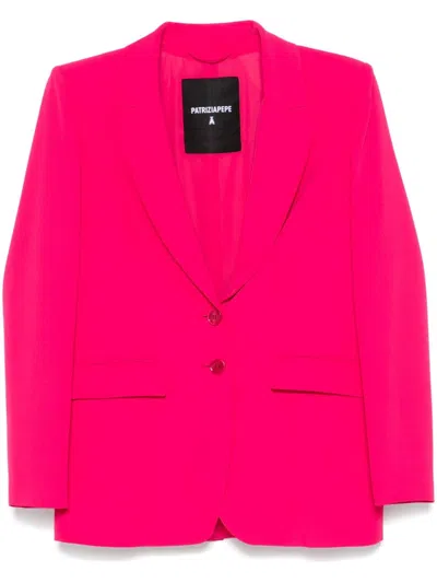 Patrizia Pepe Single-breasted Blazer In Pink