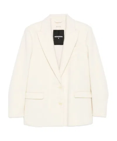 Patrizia Pepe Single-breasted Blazer In White