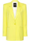Patrizia Pepe Single-breasted Blazer In Yellow