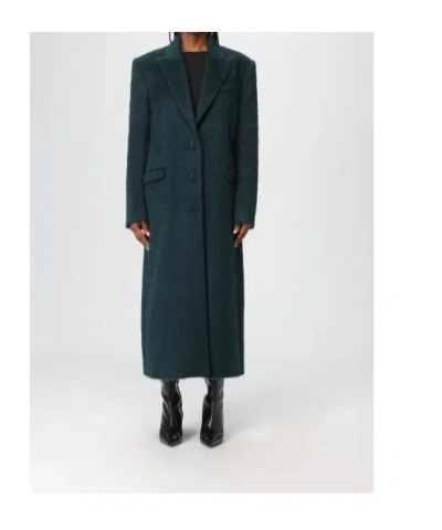 Patrizia Pepe Single-breasted Coat In Green