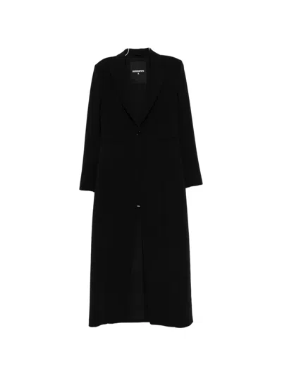 Patrizia Pepe Single-breasted Long Coat In Black