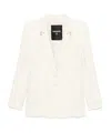 Patrizia Pepe Single-breasted Long Sleeve Suit Jacket In White