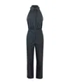 Patrizia Pepe Single-breasted No-sleeve Jumpsuit In Black