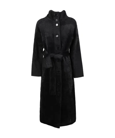 Patrizia Pepe Single-breasted Coat In Black