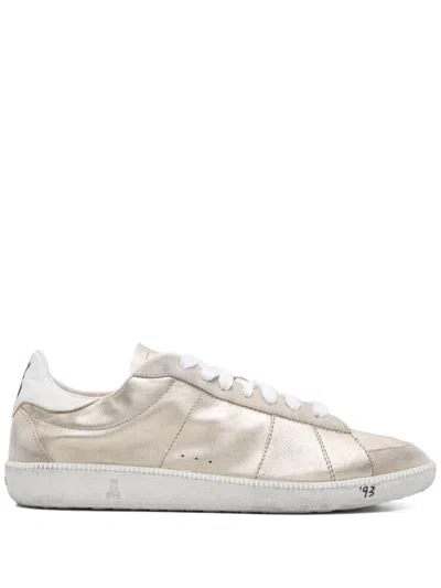 Patrizia Pepe Gold Calfskin Sneakers