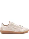 Patrizia Pepe Sleek Goat Skin Sneakers With Modern Silhouette In Gray