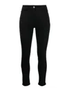 Patrizia Pepe Skinny Cropped Jeans In Black