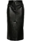 Patrizia Pepe Faux-leather Pencil Skirt In Black  