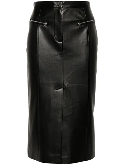 Patrizia Pepe Faux-leather Pencil Skirt In K103