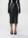 Patrizia Pepe Faux-leather Pencil Skirt In Schwarz