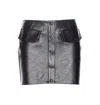 Patrizia Pepe Glam Rock Miniskirt With Buttons In Animal Print