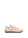 Patrizia Pepe Sleek Goat Skin Sneakers With Modern Silhouette In Gray