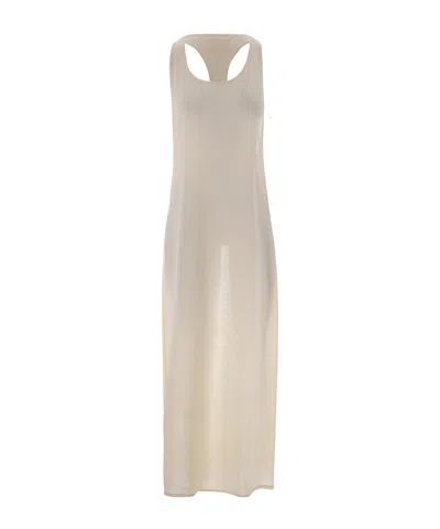 Patrizia Pepe Sleeveless Backless Dress In Neutral