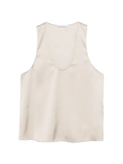 Patrizia Pepe Sleeveless Blouse In White
