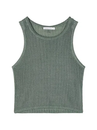 Patrizia Pepe Sleeveless Knitted Top In Green