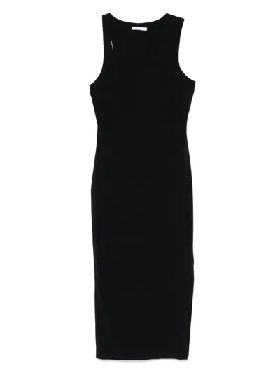 Patrizia Pepe Essential Cut-out Maxi Dress In Black
