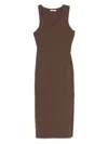 Patrizia Pepe Sleeveless Maxi Dress In Brown
