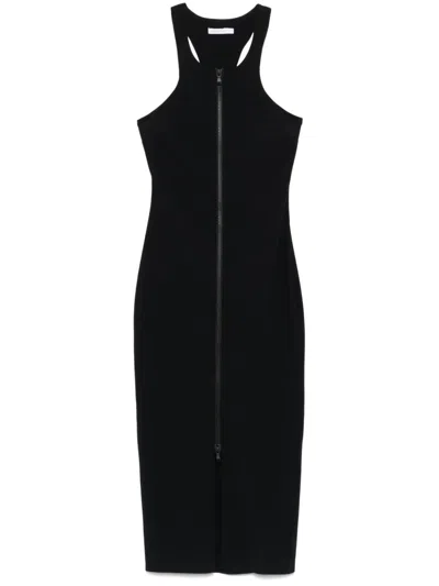 Patrizia Pepe Sleeveless Midi Dress In Black