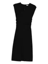 Patrizia Pepe Sleeveless Midi Dress In Black