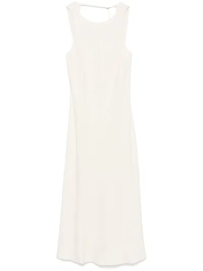 Patrizia Pepe Sleeveless Midi Dress In White