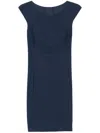 Patrizia Pepe Sleeveless Mini Dress In Blue