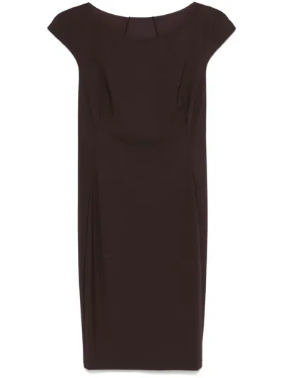 Patrizia Pepe Sleeveless Mini Dress In Brown