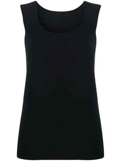 Patrizia Pepe Sleeveless Stretch Top In Nero