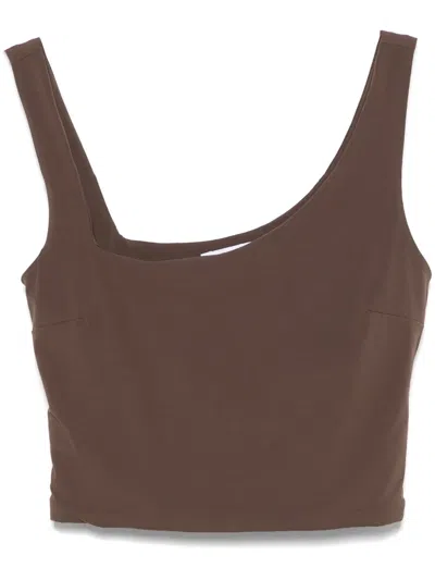 Patrizia Pepe Sleeveless Top In Brown