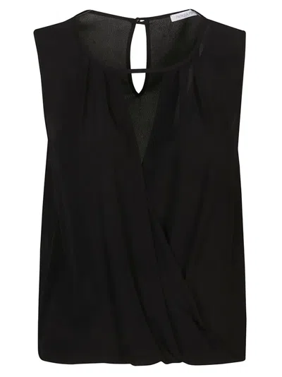 Patrizia Pepe Black Viscose Blouse In K103nero