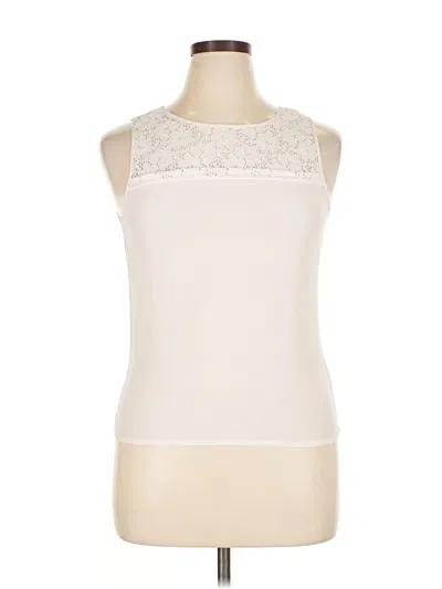 Pre-owned Patrizia Pepe Sleeveless Top Ivory Boatneck Tops