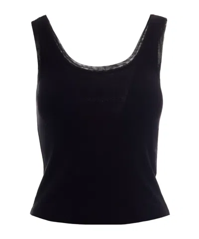 Patrizia Pepe Sleeveless Vest In Black