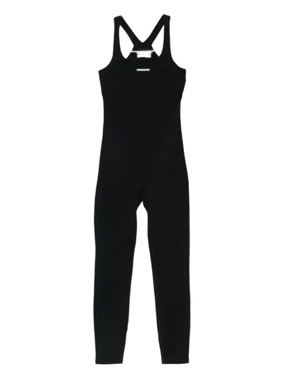 Patrizia Pepe Slim-fit Jersey Jumpsuit In Black