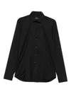 Patrizia Pepe Slim-fit Poplin Shirt In Black