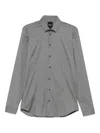 Patrizia Pepe Slim-fit Poplin Shirt In Gray