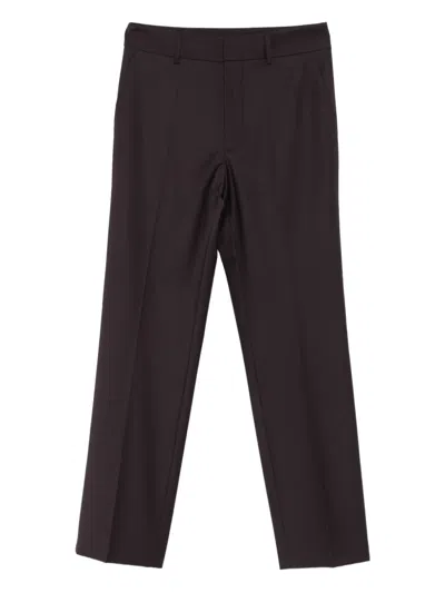 Patrizia Pepe Slim-fit Wool Trousers In Black