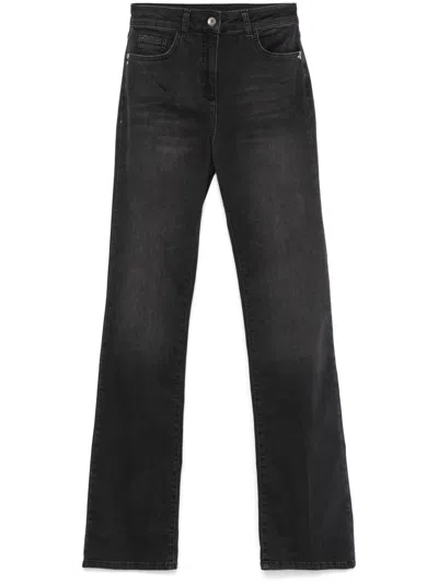 Patrizia Pepe Slim-leg Jeans In Black