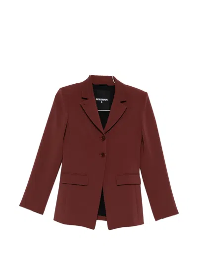 Patrizia Pepe Slim Tailored Blazer In Burgundy