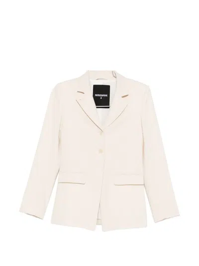 Patrizia Pepe Slim Tailored Blazer In Neutral