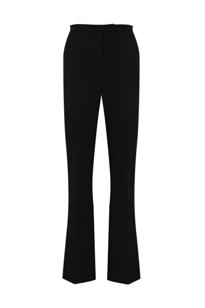 Patrizia Pepe Slim Trousers In Technical Fabric In Black