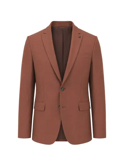 Patrizia Pepe Slim-fit Single-breasted Blazer In Brown