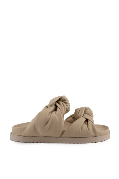 Patrizia Pepe Slippers Sandals With Knots In Ocean Sand