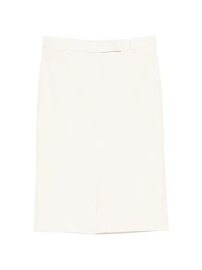 Patrizia Pepe Slit Skirt In Neutral
