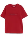 Patrizia Pepe Slogan-embossed T-shirt In Rot