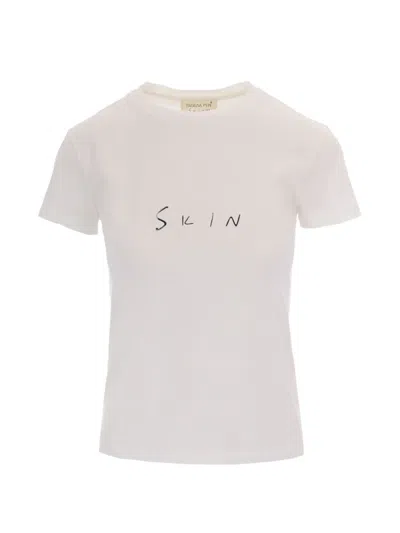 Patrizia Pepe Slogan-print T-shirt In Neutral