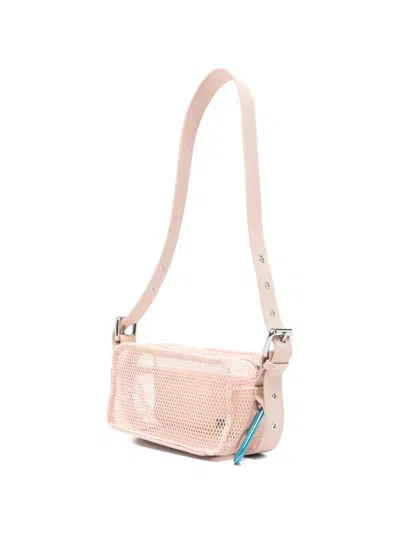 Patrizia Pepe Small In My Space Mesh Shoulder Bag In Red