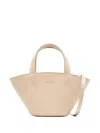 Patrizia Pepe Small Minimal City Tote Bag In Neutrals